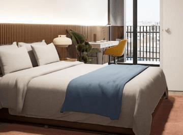 Dormitorio principal referencial del proyecto