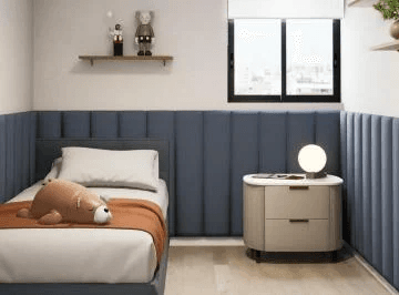 Dormitorio secundario referencial del proyecto
